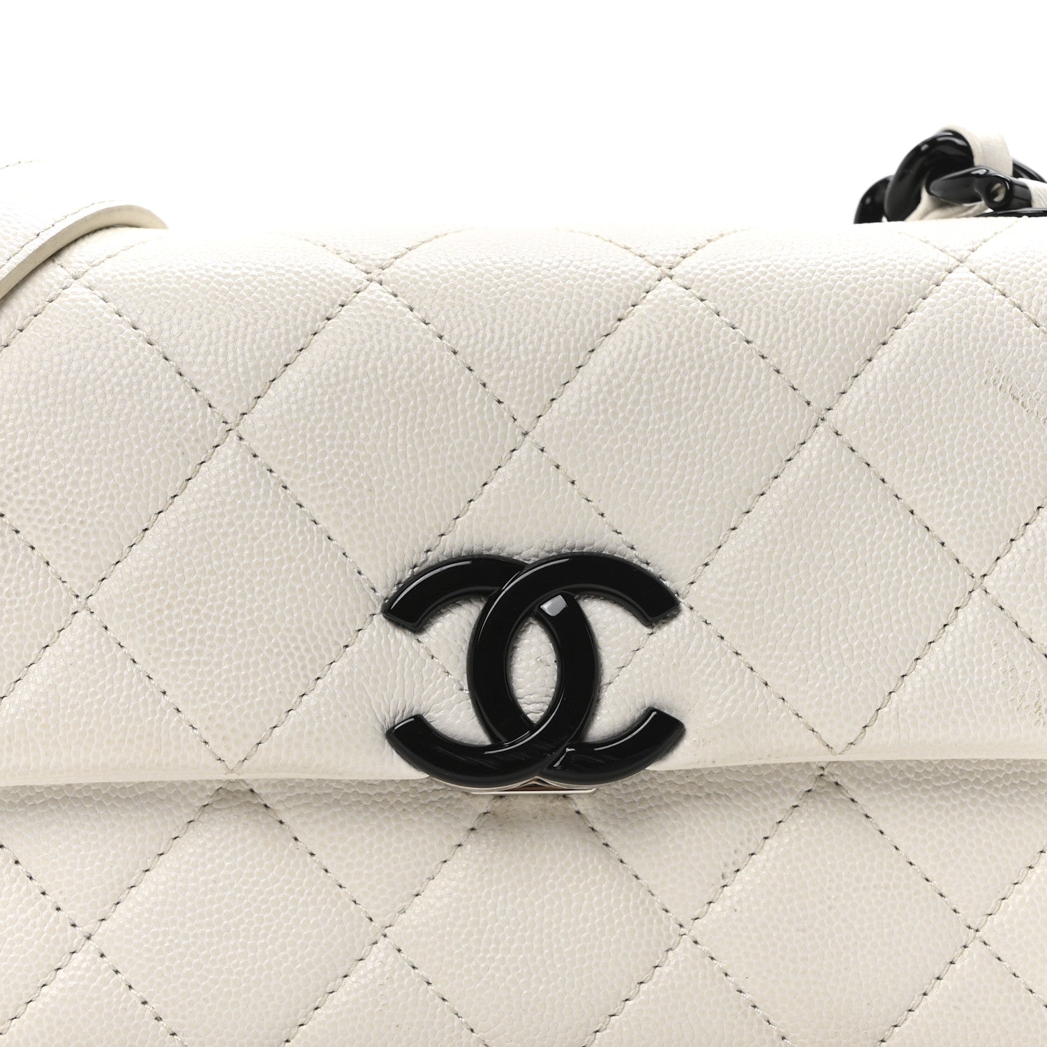 Chanel Caviar Quilted My Everything Small Flap White Black 8 of 10