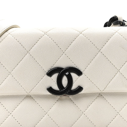 Chanel Caviar Quilted My Everything Small Flap White Black 8 of 10