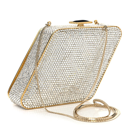 Judith Leiber Crystal Minaudiere Clutch Gold Multicolor 4 of 13