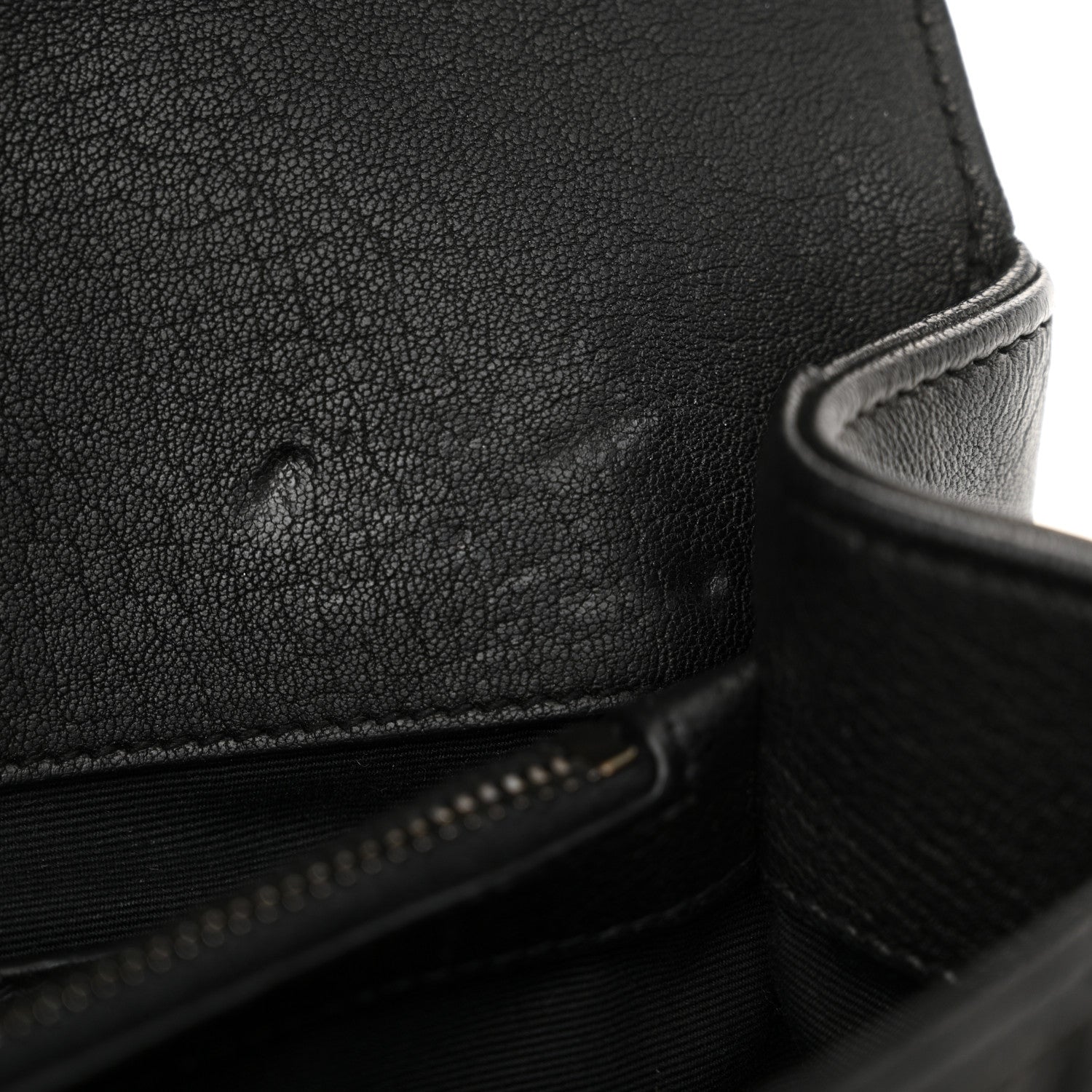 Saint Laurent Sheepskin Matelasse Chevron Monogram Medium College Bag Black 13 of 13