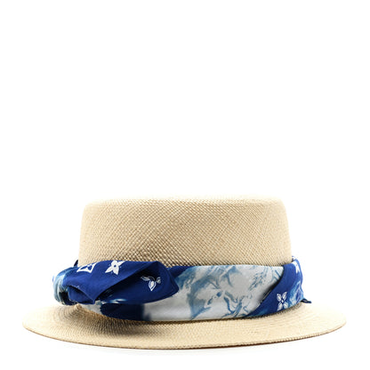 Louis Vuitton Straw Monogram Bandana Hat Blue 1 of 7