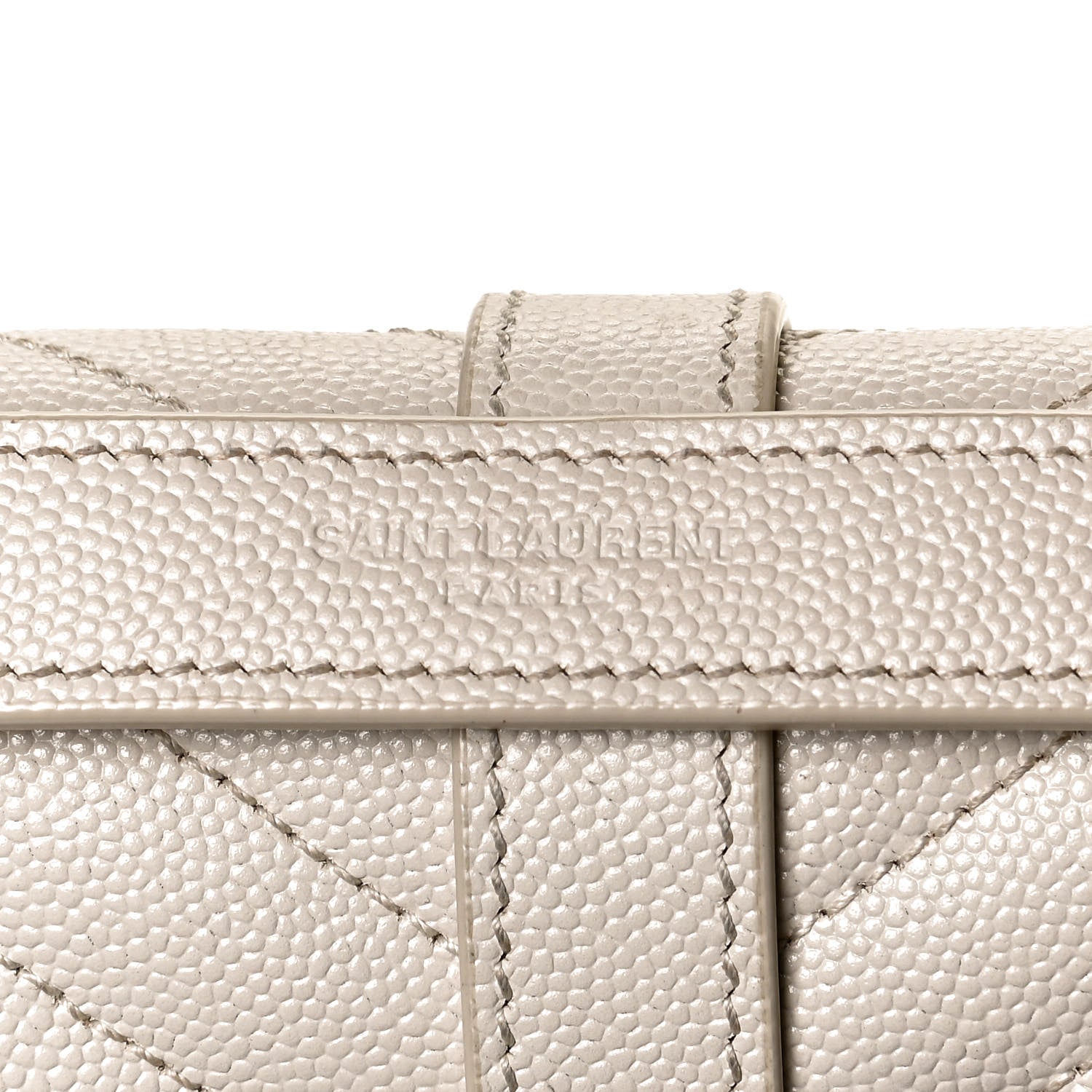 Saint Laurent Grain De Poudre Mixed Matelasse Large Triquilt Monogram Satchel Porcellana 8 of 13