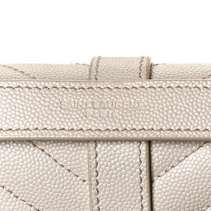 Saint Laurent Grain De Poudre Mixed Matelasse Large Triquilt Monogram Satchel Porcellana 8 of 13