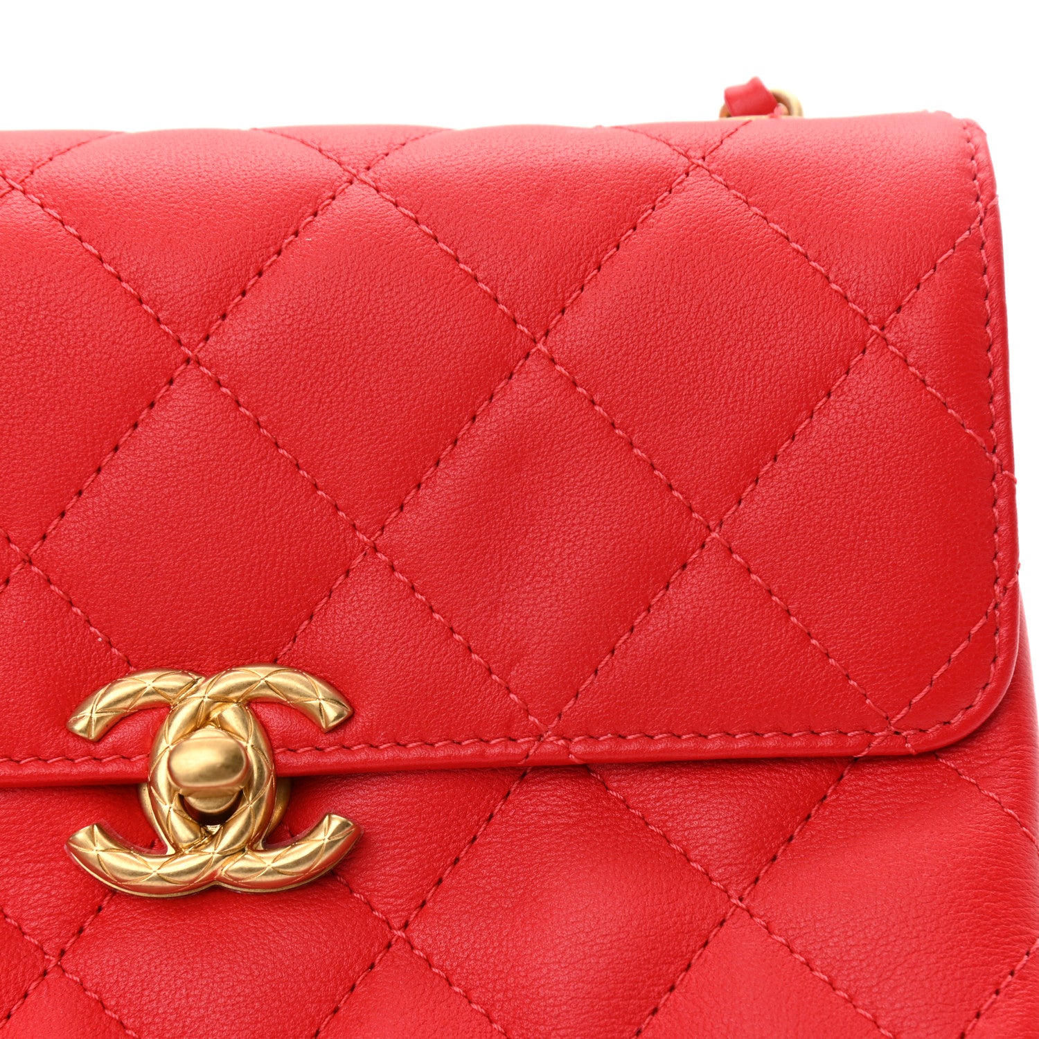 Chanel Calfskin Quilted Mini Flap Bag Red 11 of 12