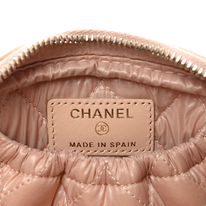 Chanel Caviar Quilted Small Curvy Pouch Cosmetic Case Light Beige 6 of 7