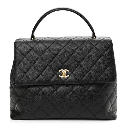 Chanel Caviar Quilted Jumbo Kelly Flap Black 1 of 8