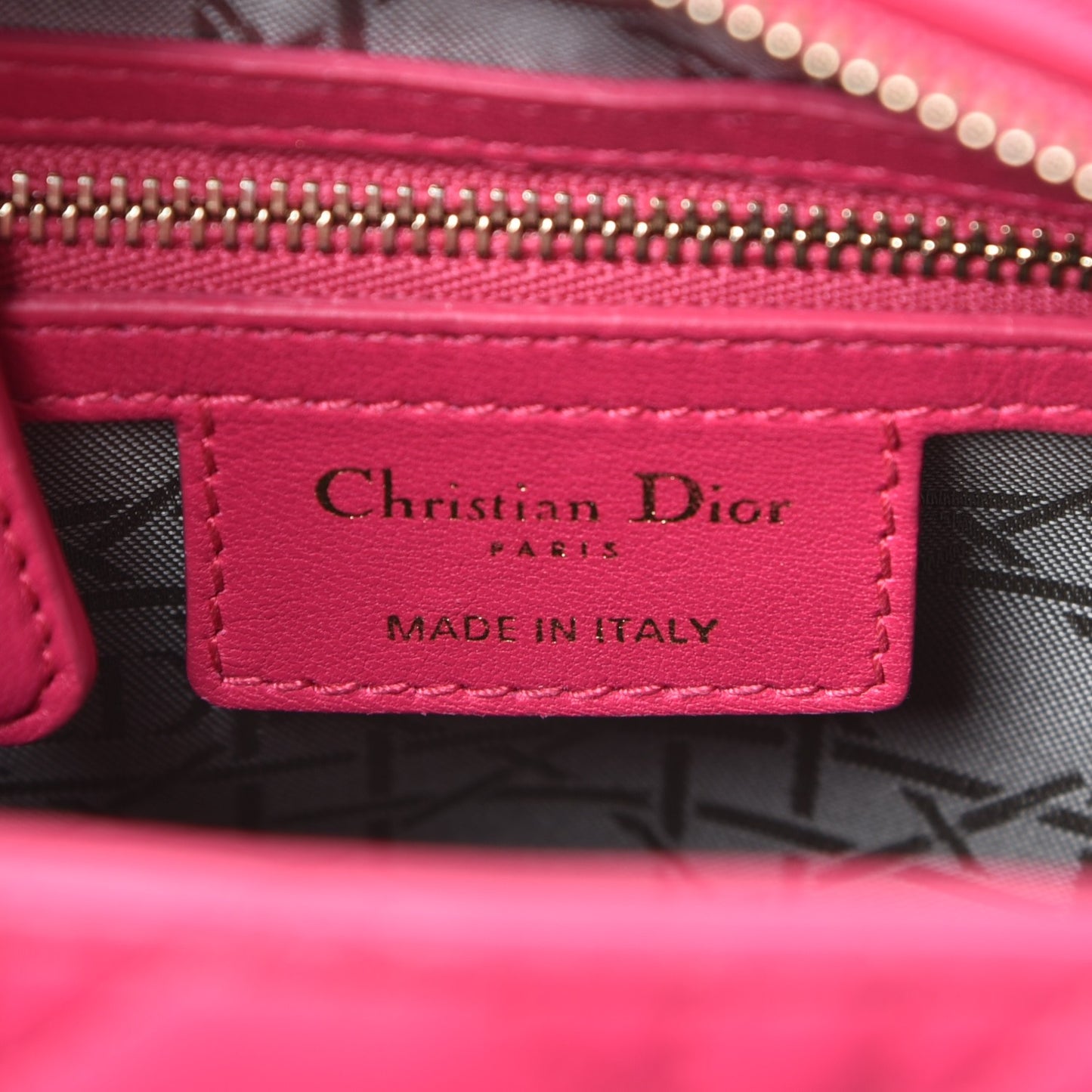 Lambskin Cannage Medium Lady Dior Pink