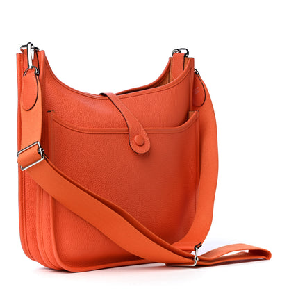 Hermes Taurillon Clemence Evelyne III PM Feu 2 of 5