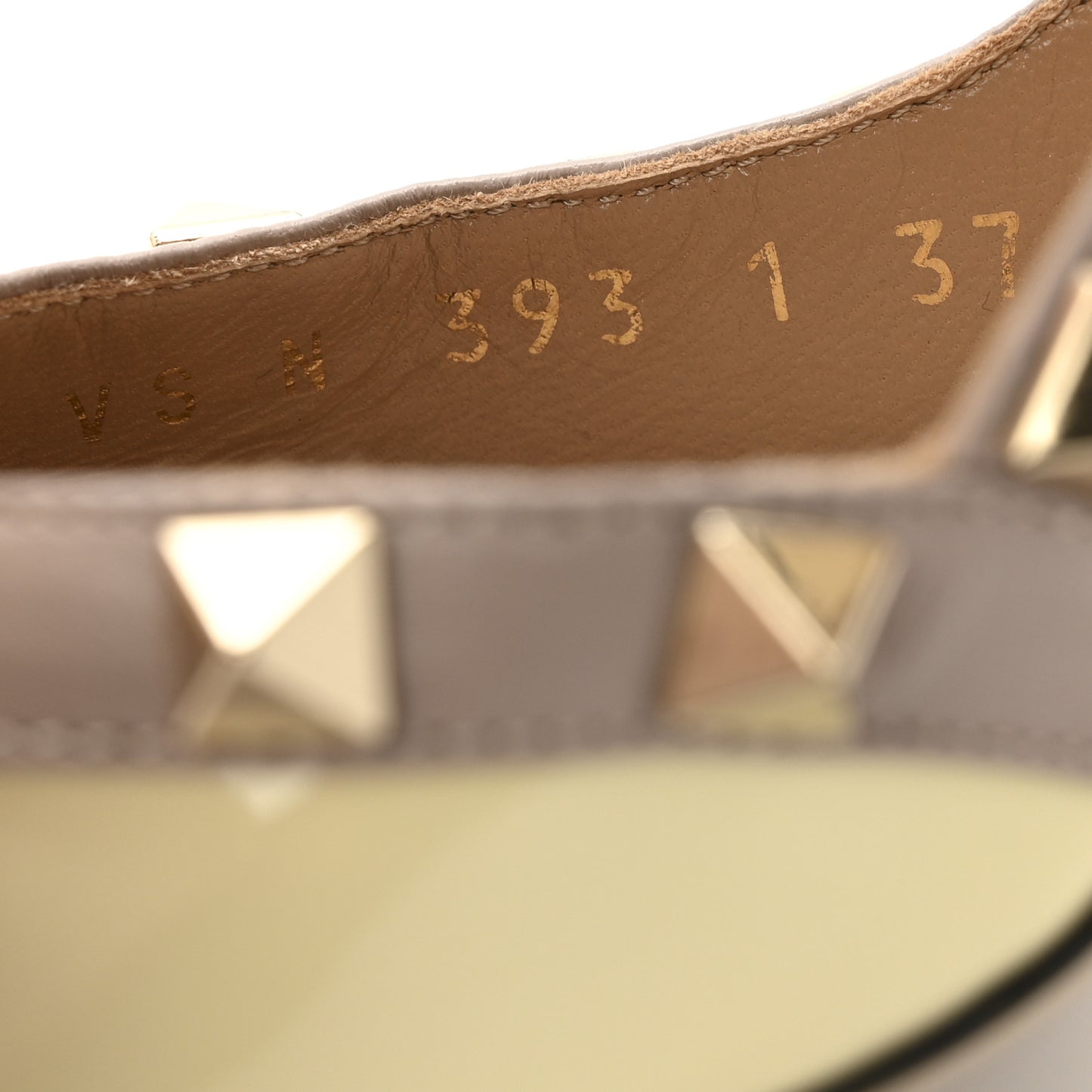 Patent Nappa Rockstud Ankle Strap 100mm Pumps 37 Light Ivory Poudre