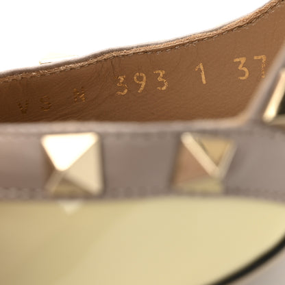 Valentino Garavani Patent Nappa Rockstud Ankle Strap 100mm Pumps 37 Light Ivory Poudre 9 of 10