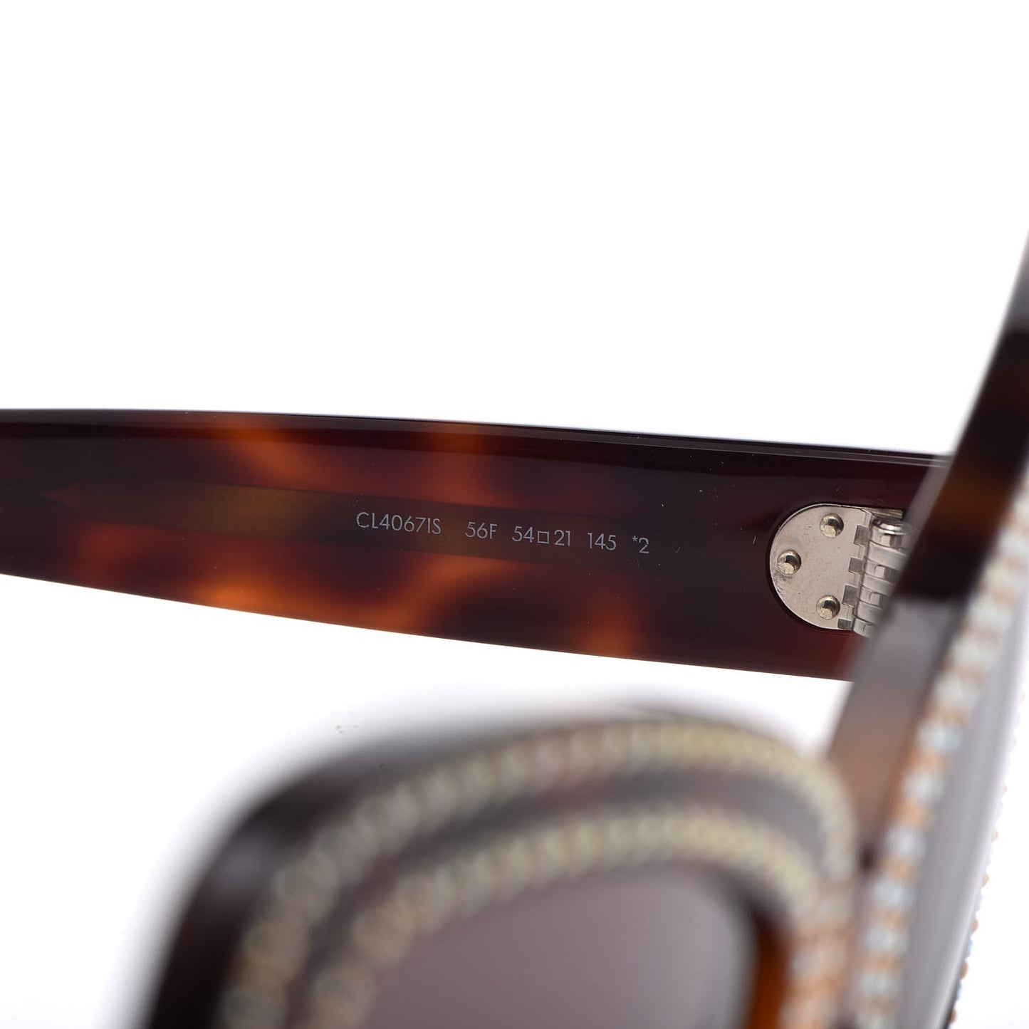 Acetate Crystal Butterfly Sunglasses CL 4067IS Dark Havana