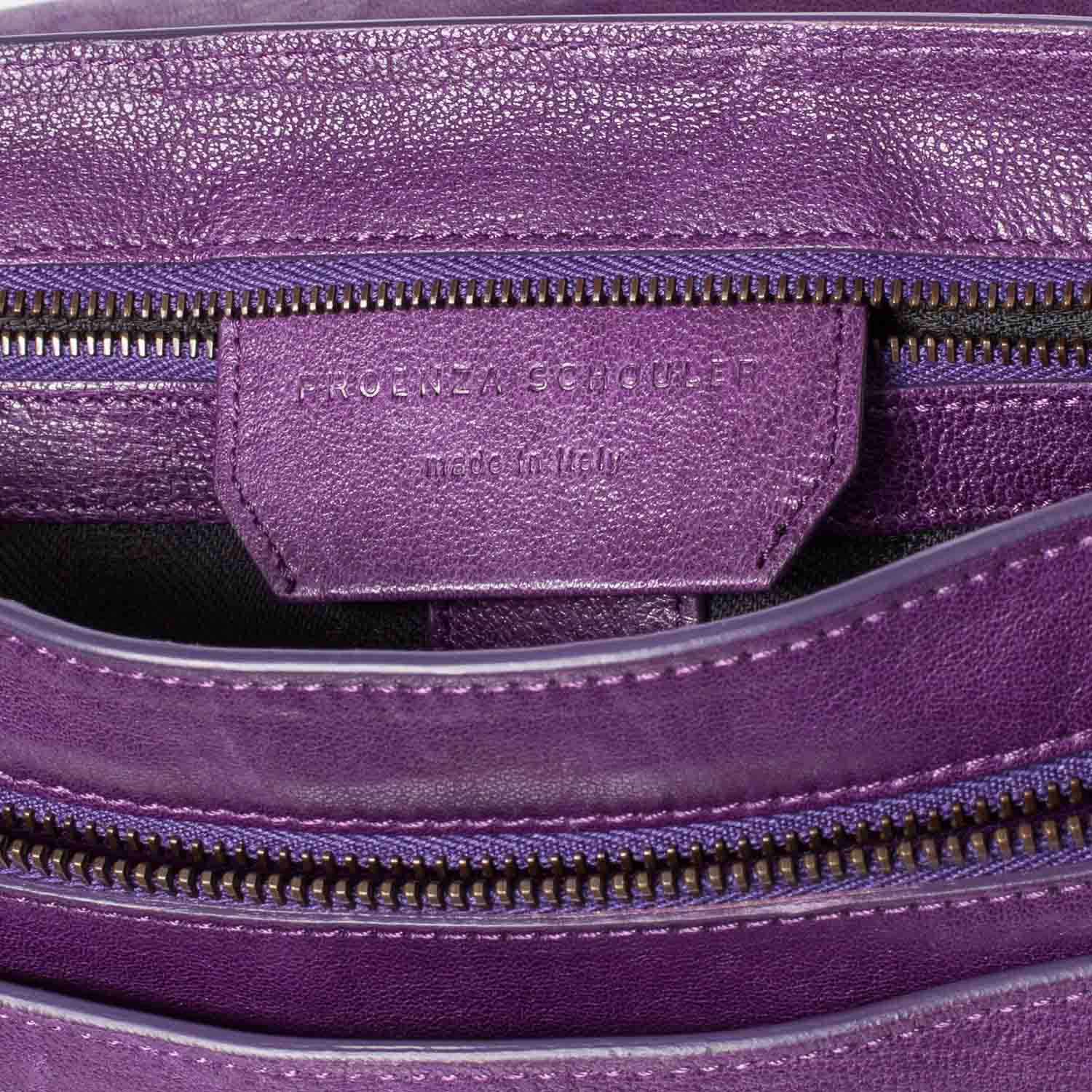 Proenza Schouler Lambskin PS1 Large Satchel Plum 6 of 9
