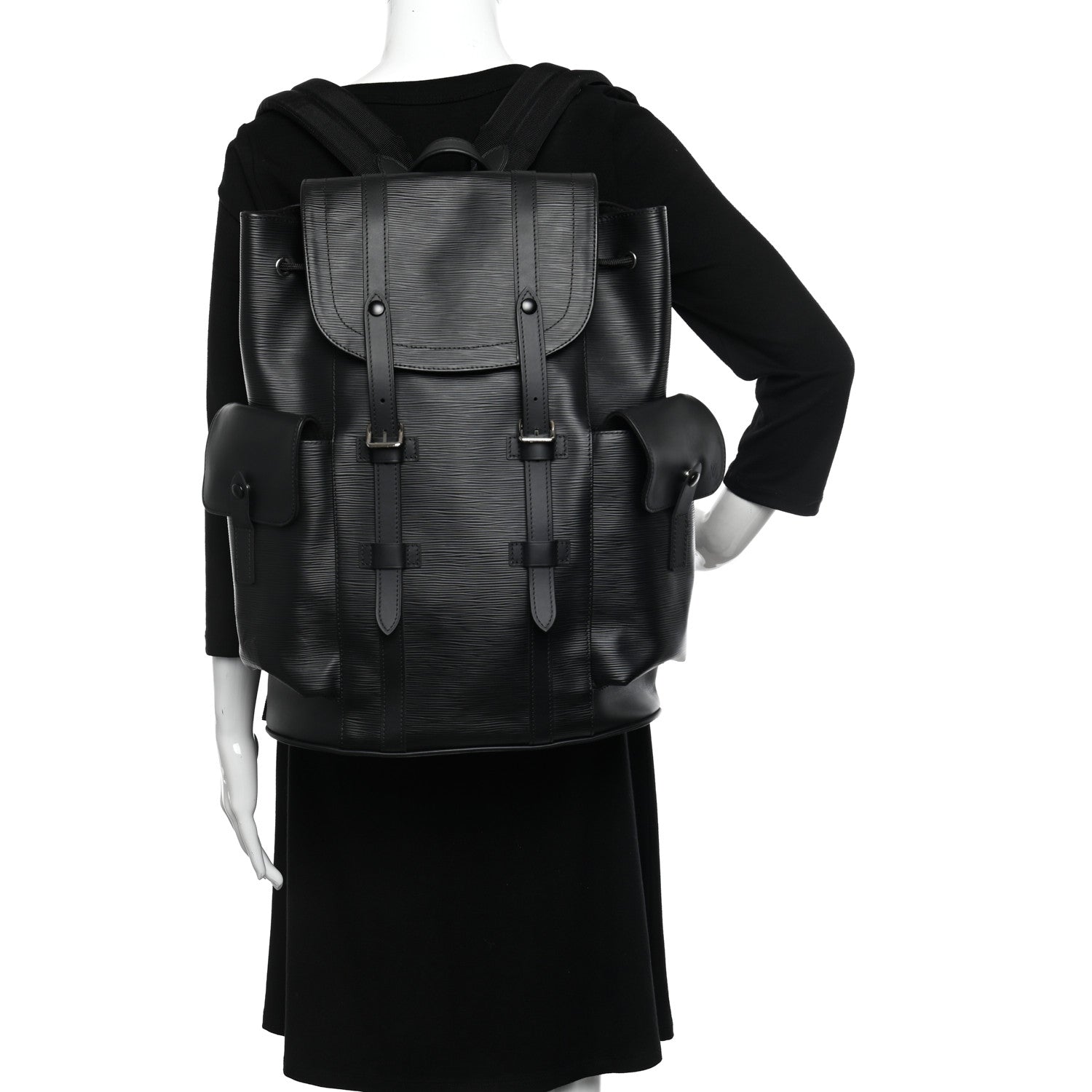 Louis Vuitton Epi Christopher Backpack PM Black 4 of 13