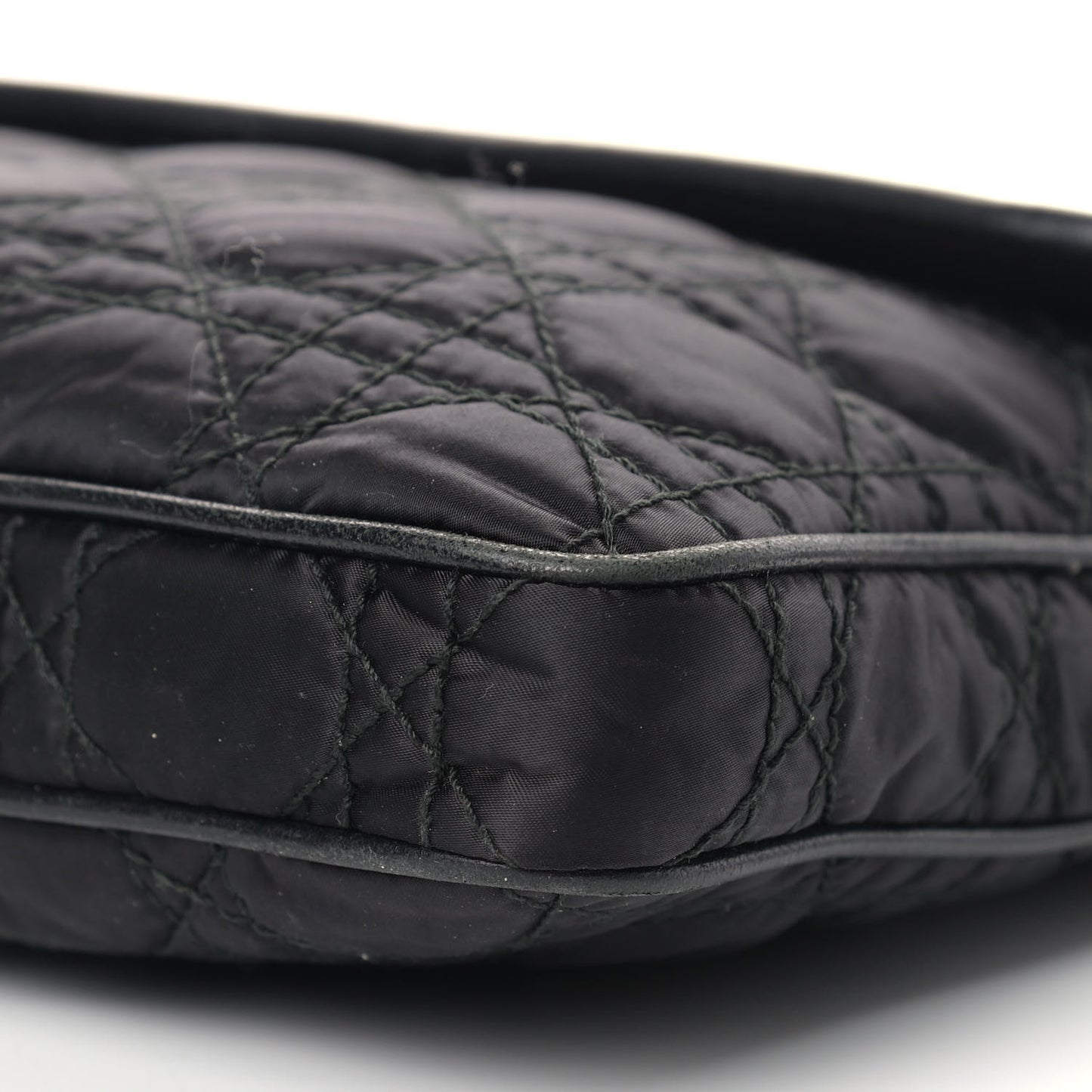 Nylon Cannage Charming Lock Bag Black