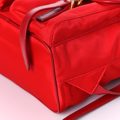 Prada Tessuto Nylon Small Backpack Rosso 8 of 8