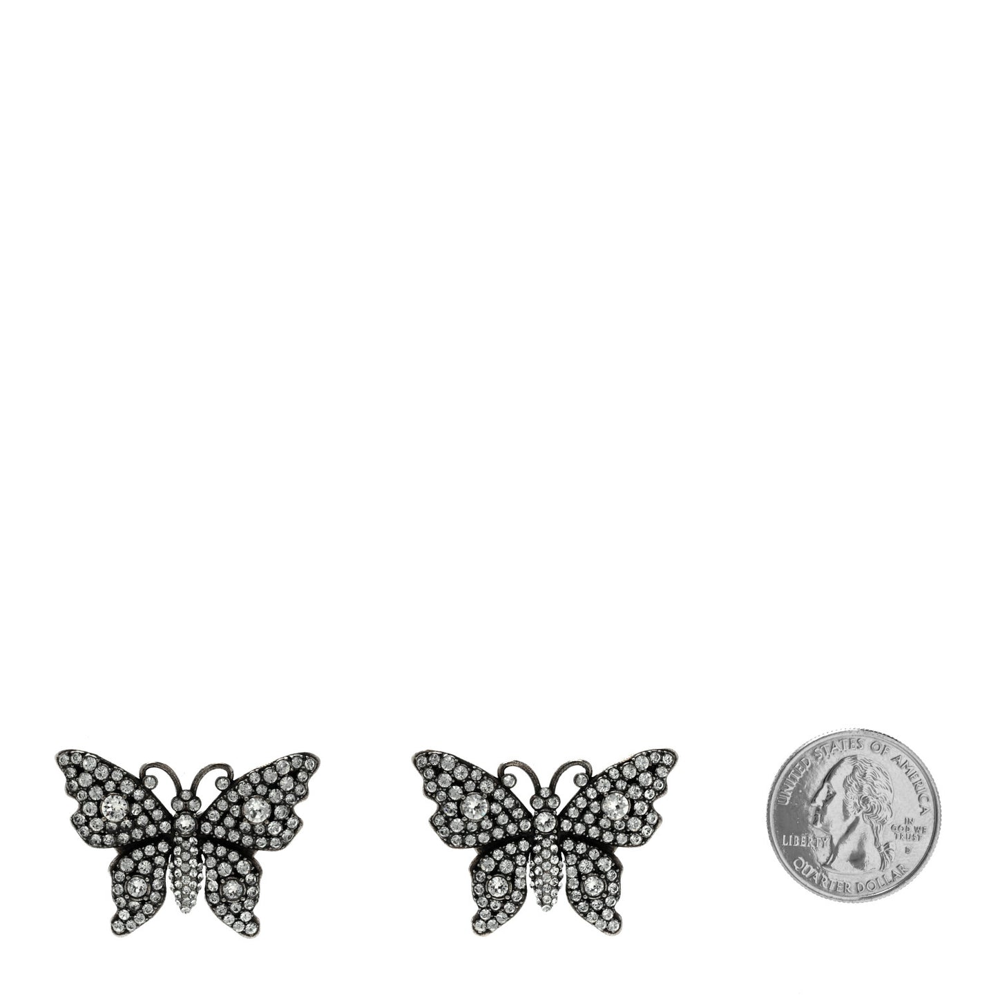 Crystal Butterfly Stud Earrings
