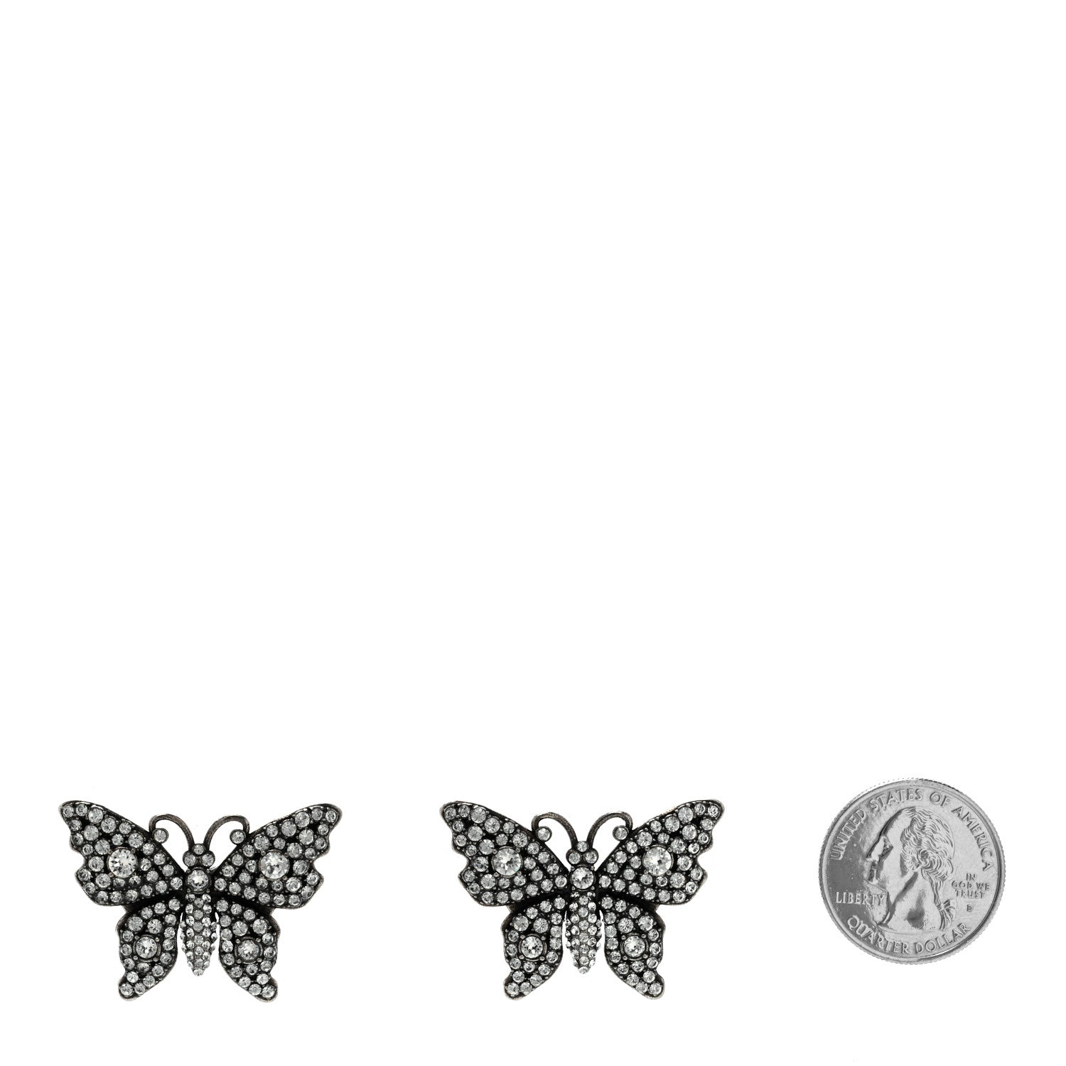 Gucci Crystal Butterfly Stud Earrings 2 of 4