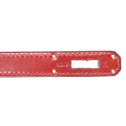 Hermes Tadelakt Kelly Sellier 32 Rouge H 7 of 17