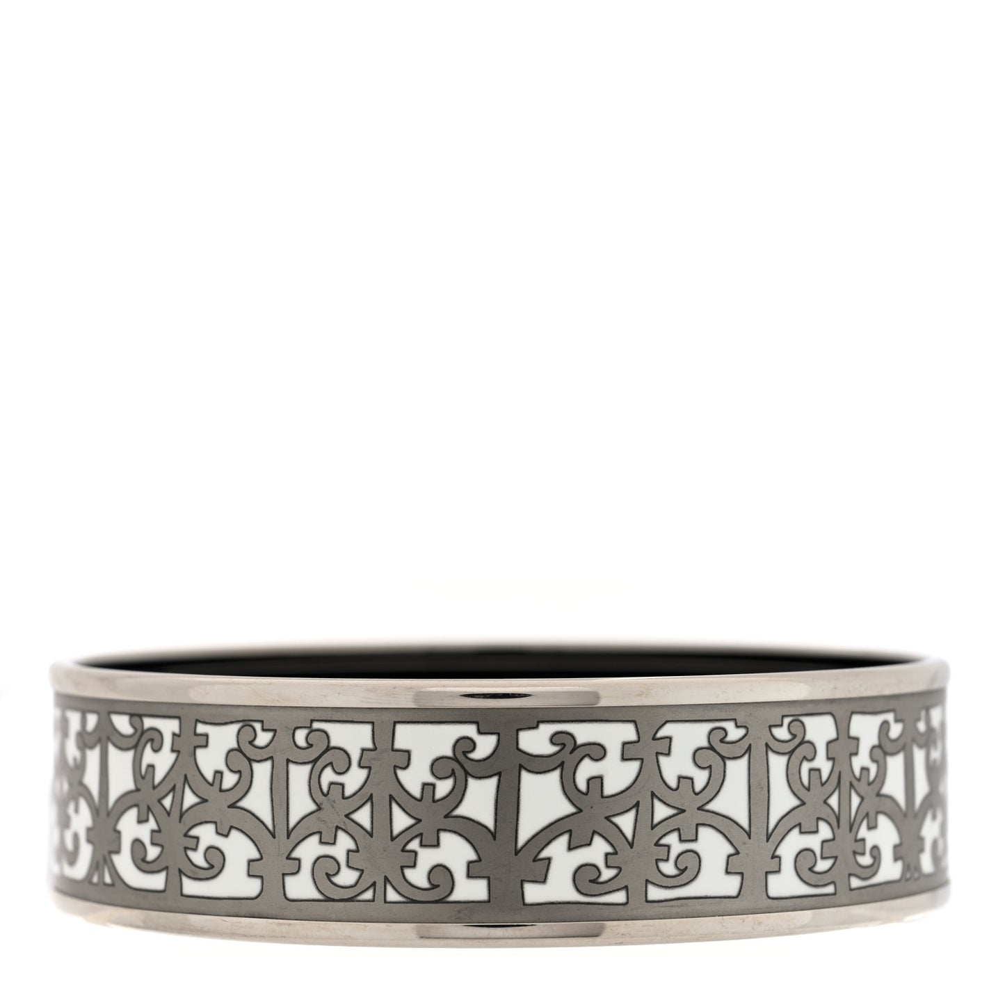 Enamel Printed Wide Balcons du Guadalquivir Bracelet Silver
