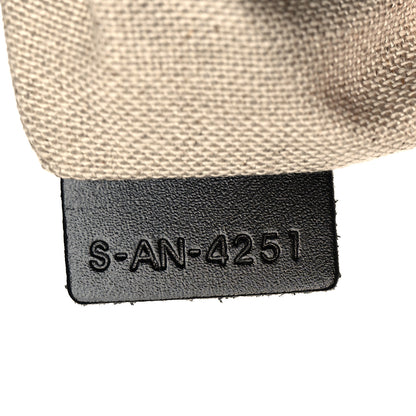 Celine Canvas Calfskin Small Vertical Cabas Vanilla Black 7 of 11