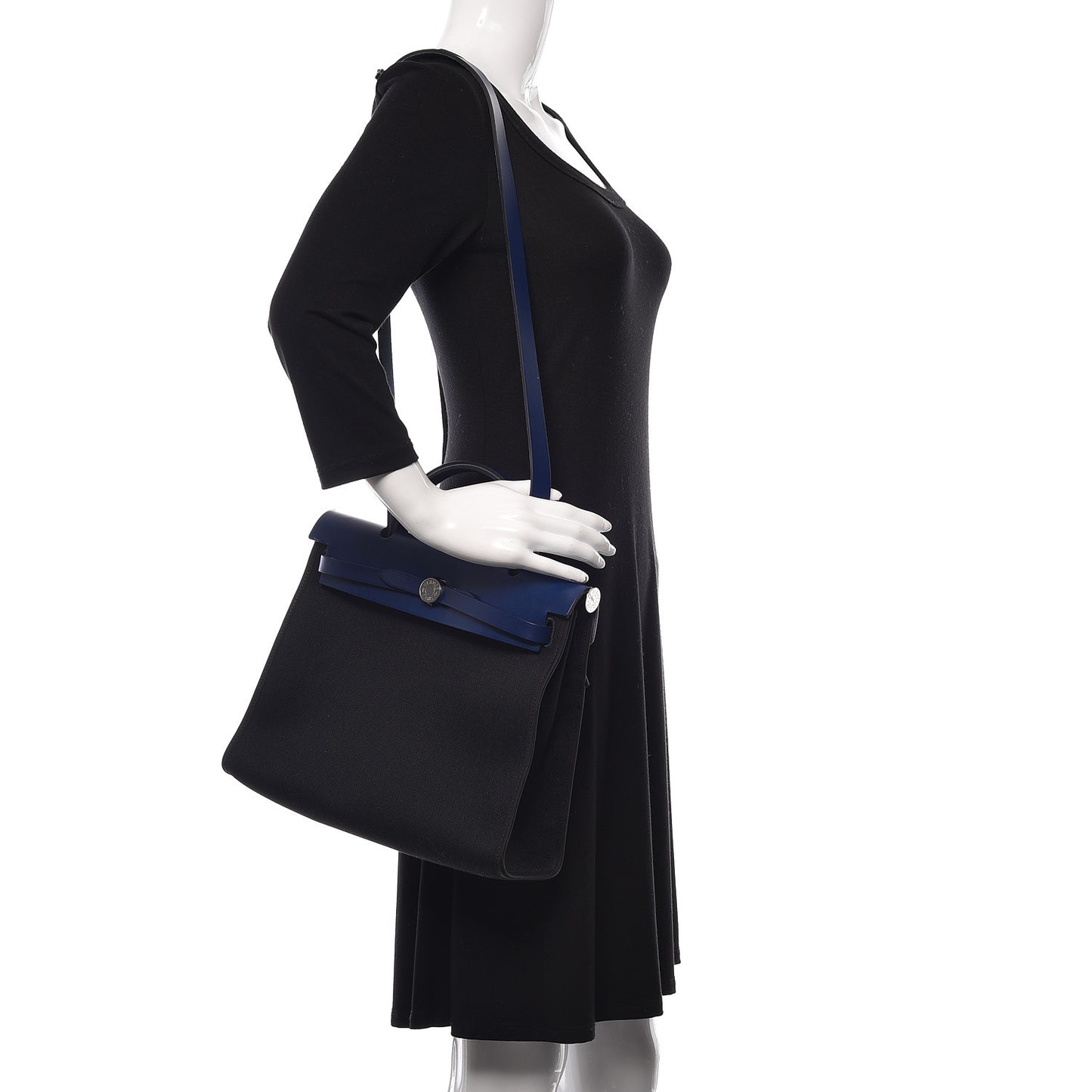 Vache Hunter Toile Herbag Zip 31 PM Bleu Saphir Black