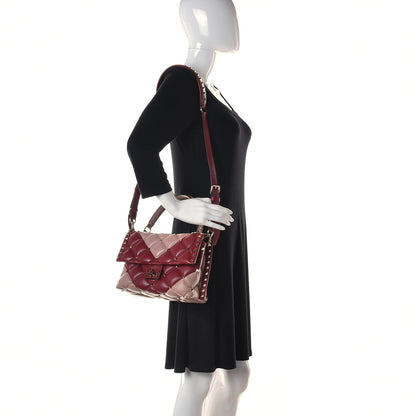 Valentino Garavani Nappa Medium Candystud Top Handle Bag Poudre Rubino 2 of 15