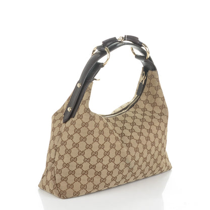 Gucci Monogram Medium Horsebit Chain Hobo Dark Brown 3 of 7