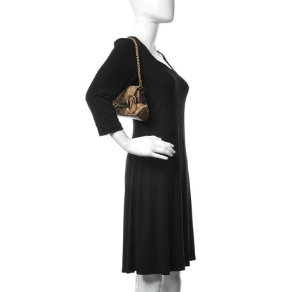 Gucci Monogram Studded Horsebit Clutch Dark Brown 2 of 10