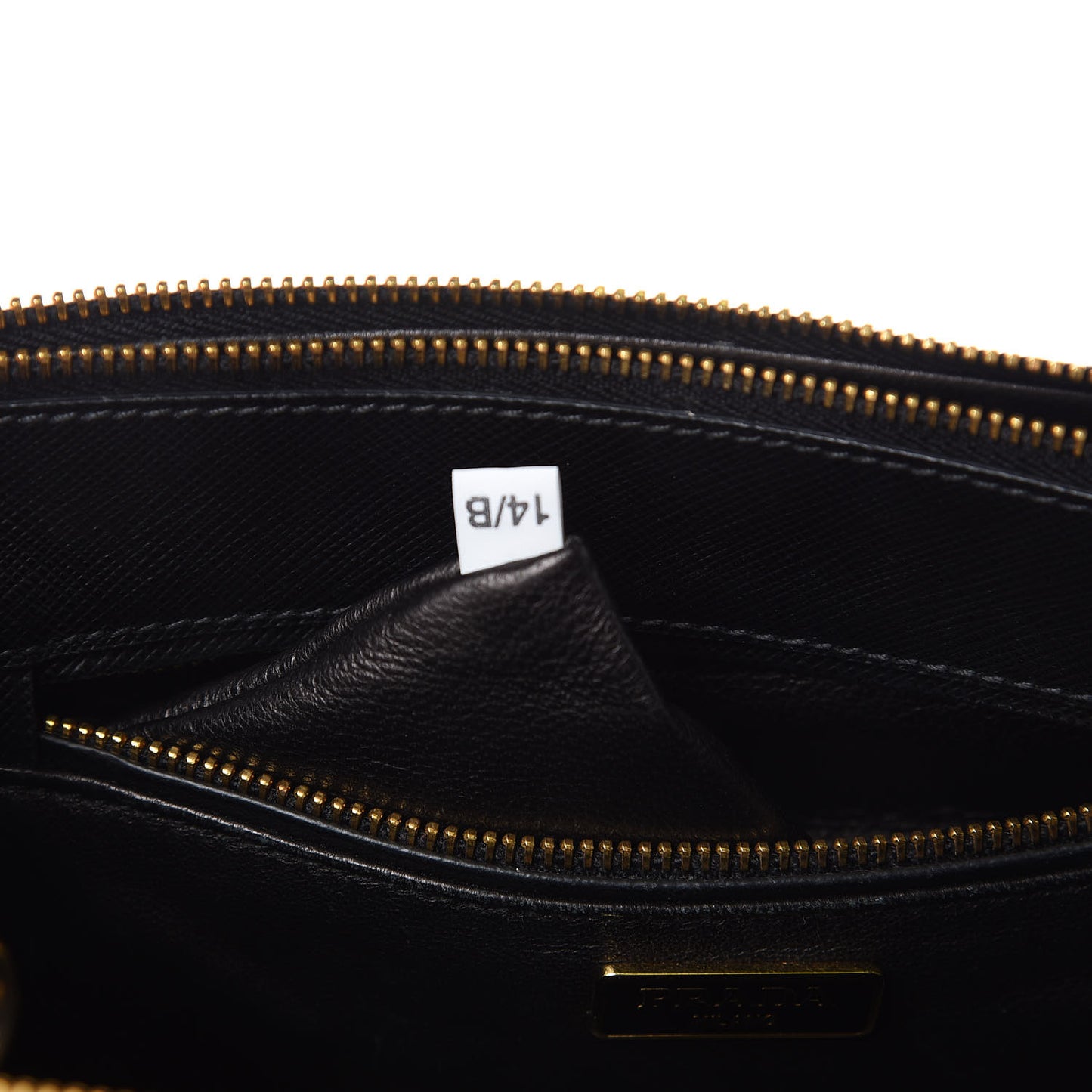 Saffiano Mini Double Zip Tote Black