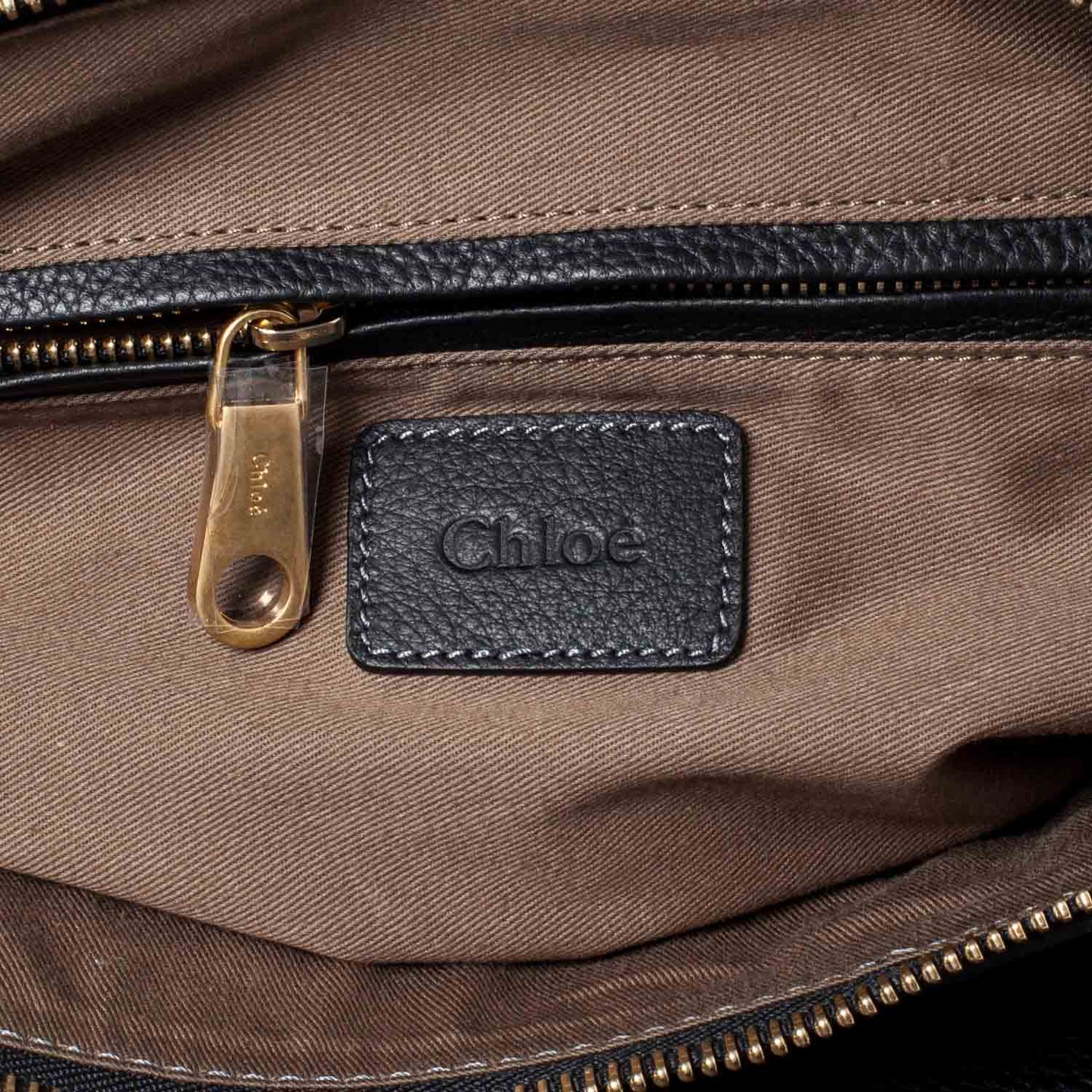 Leather Large Marcie Satchel Black