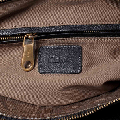 Chloe Leather Large Marcie Satchel Black 6 of 11