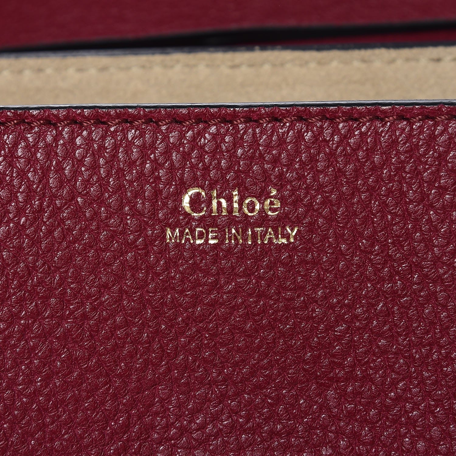 Chloe Grained Lambskin Mini Drew Shoulder Bag Wine Purple 6 of 6