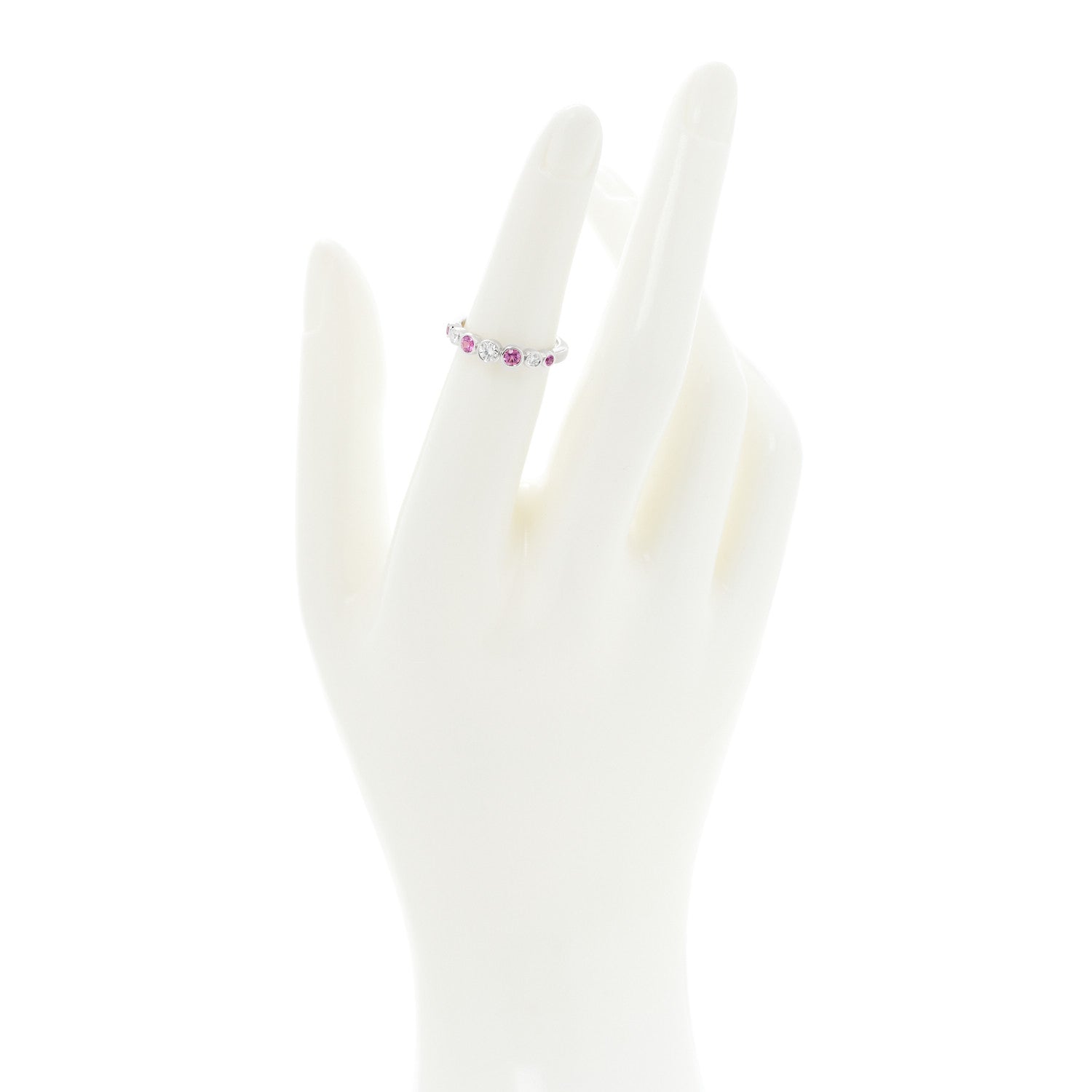 Tiffany Platinum Diamond Pink Sapphire Jazz Ring 50 5.5 2 of 6