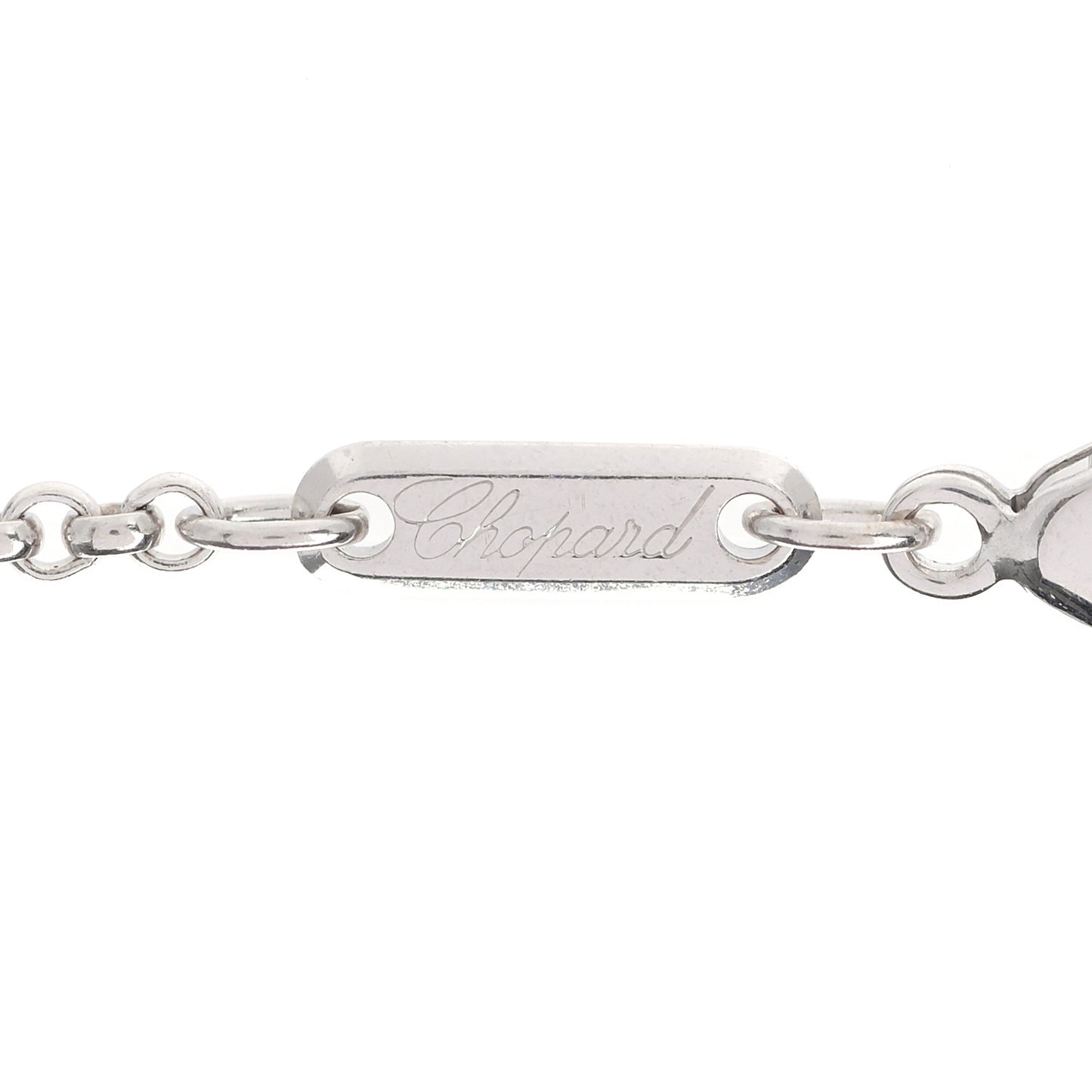 18K White Gold Happy Diamond Halo Pendant Necklace
