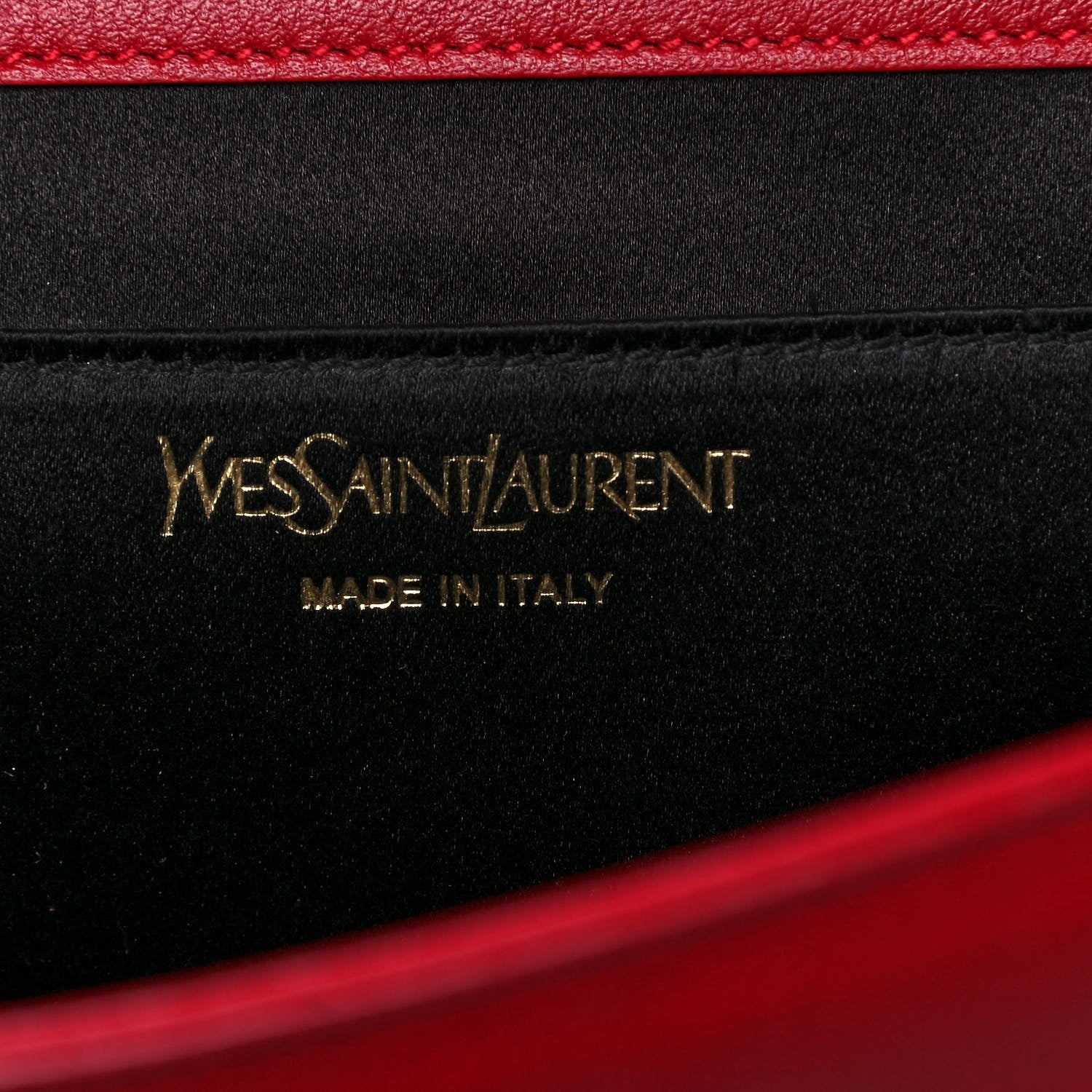 Saint Laurent Calfskin Monogram Large Belle De Jour Clutch Red 6 of 13