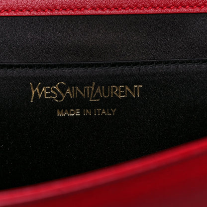 Saint Laurent Calfskin Monogram Large Belle De Jour Clutch Red 6 of 13