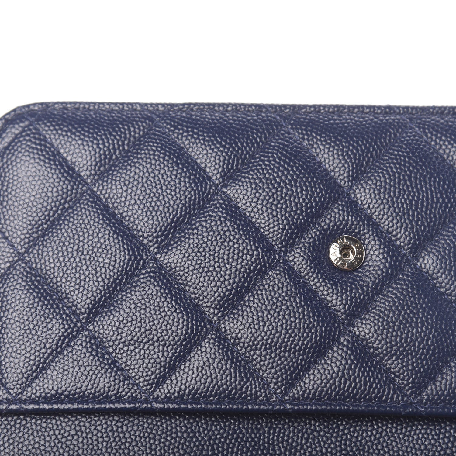 Chanel Caviar Quilted Wallet On Chain WOC Blue 10 of 14