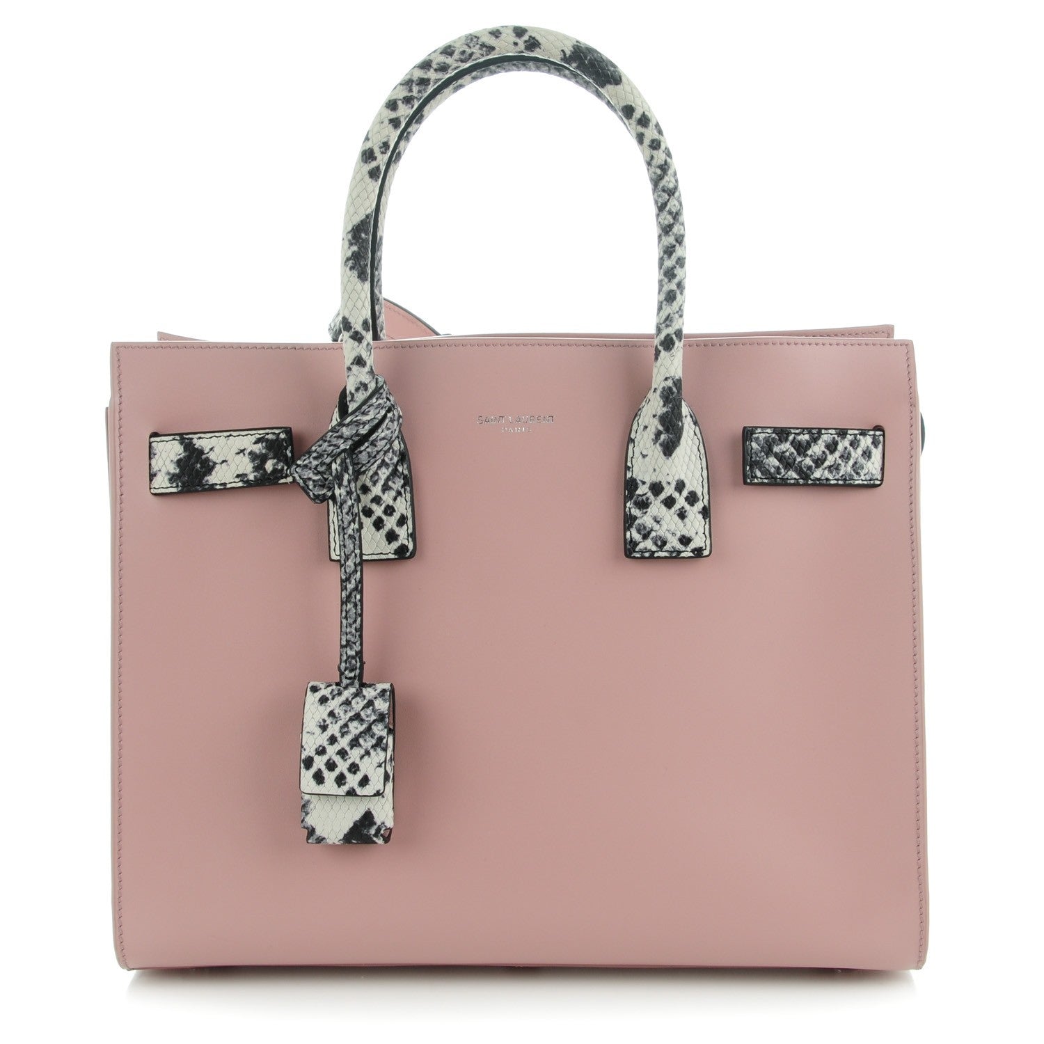 Saint Laurent Calfskin Embossed Python Baby Sac De Jour Powder Pink 1 of 9