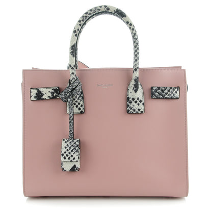Saint Laurent Calfskin Embossed Python Baby Sac De Jour Powder Pink 1 of 9