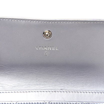 Chanel Patent Quilted Medium Boy Flap Wallet Purple 6 of 15