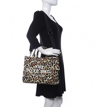 Marc Jacobs Cotton Canvas Leopard Print Medium The Traveler Tote Bag 2 of 9
