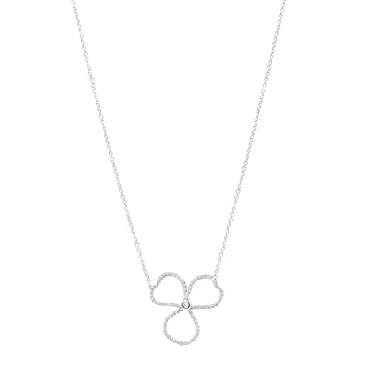 Tiffany Platinum Diamond Large Paper Flowers Pendant Necklace 1 of 6