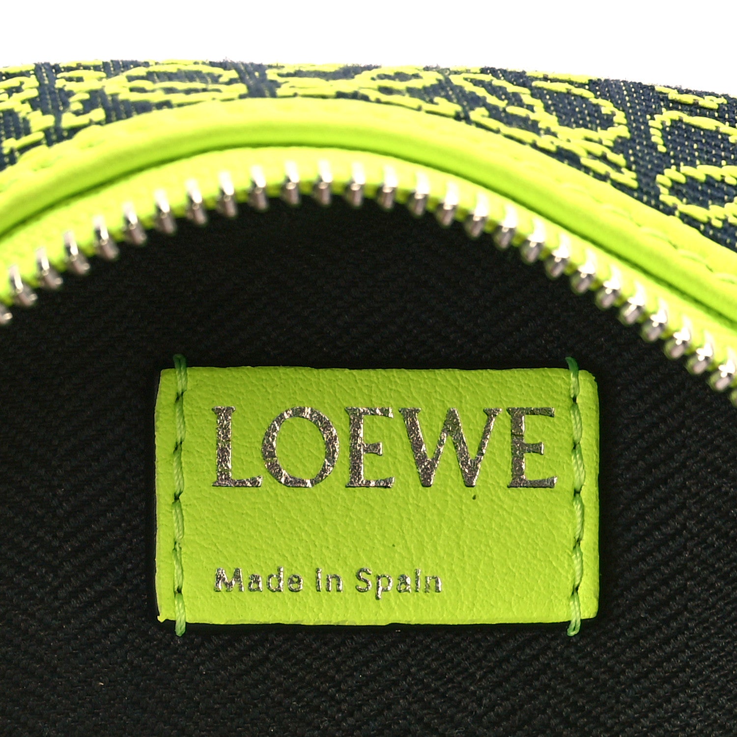 Loewe Jacquard Anagram Calfskin Small Cubi Bag Neon 6 of 10