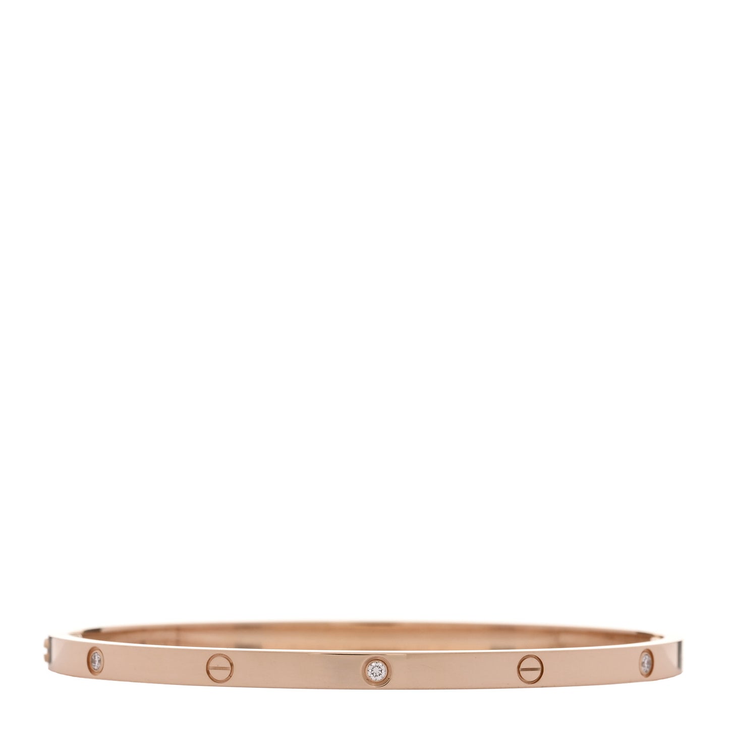 18K Pink Gold 6 Diamond Small LOVE Bracelet 18