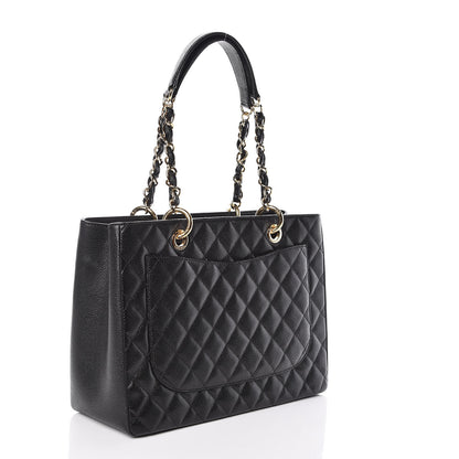 Chanel Caviar Quilted Grand Shopping Tote GST Black 3 of 10