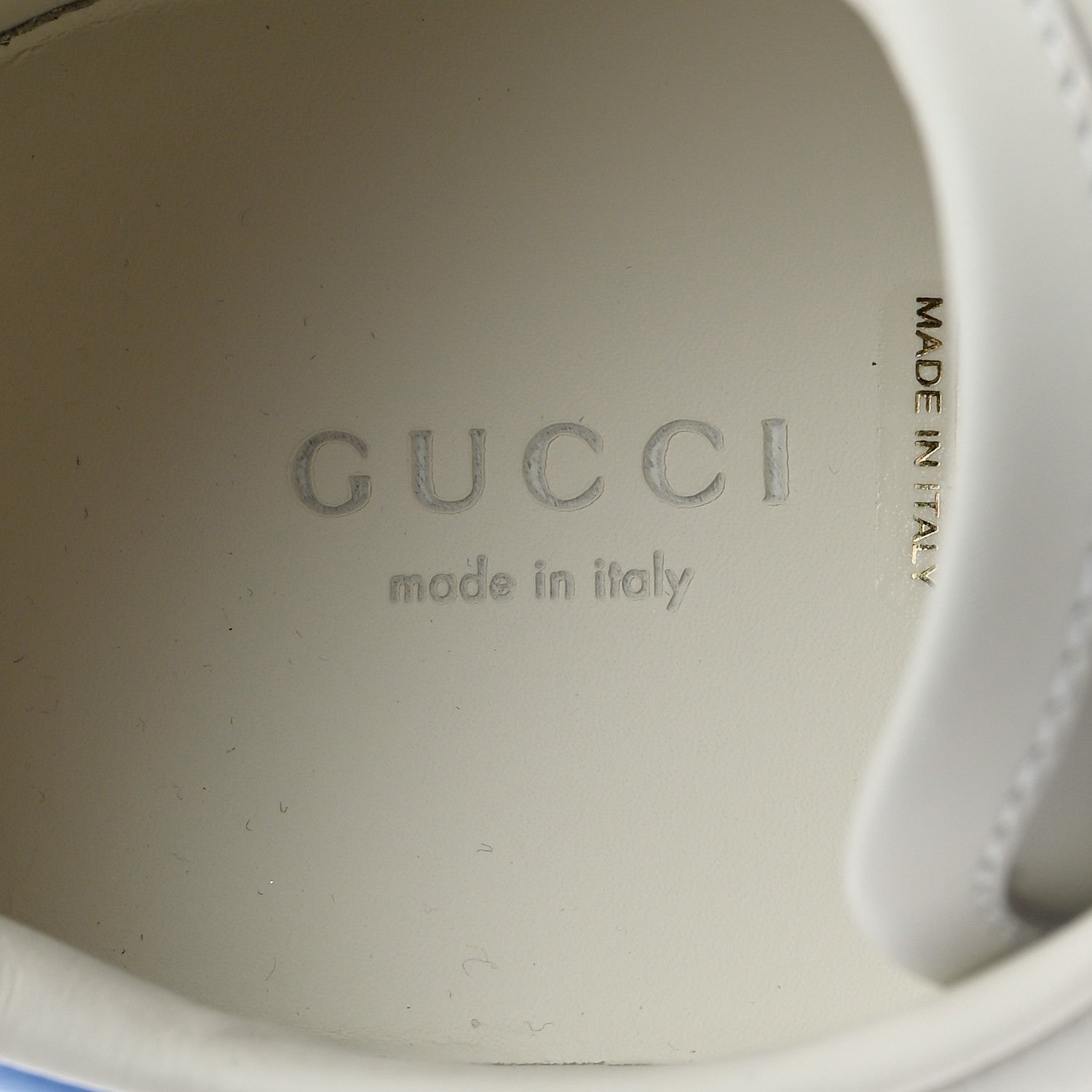 Gucci Calfskin Miro Soft Snakeskin Womens Ace Sneakers 36.5 White 6 of 9