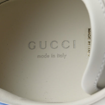 Gucci Calfskin Miro Soft Snakeskin Womens Ace Sneakers 36.5 White 6 of 9
