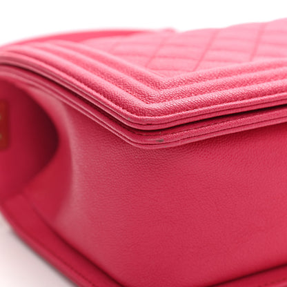 Chanel Caviar Quilted Medium Boy Flap Dark Pink 11 of 12