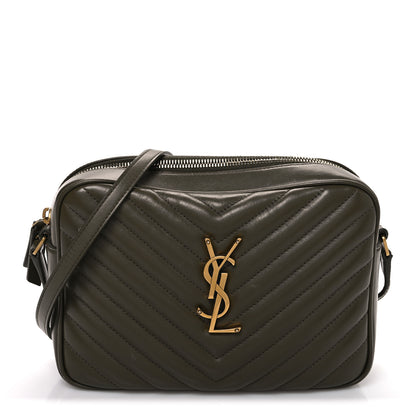Saint Laurent Calfskin Matelasse Monogram Lou Camera Bag Military Olive 1 of 11