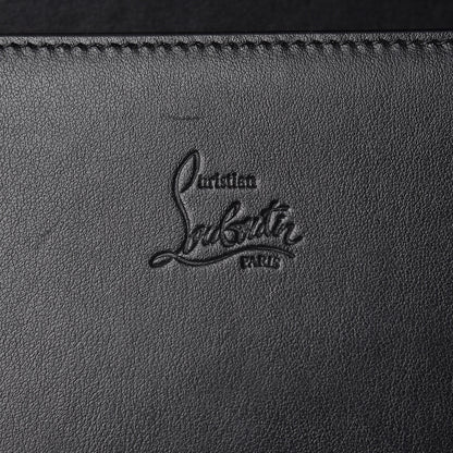 Christian Louboutin Calfskin Patent Jurassic Spikes Paloma Clutch Black 6 of 11
